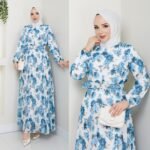 Pleated Printed Dress